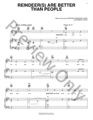 Reindeer(s) Are Better Than People piano sheet music cover